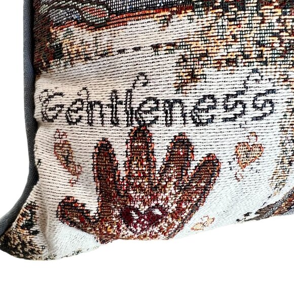 Decorative Tapestry Throw Pillow "Ingredients For A Happy Home" - Picture 4 of 14